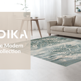 Ultra Soft Area Rug, Non Slip, Stain Resistant, Washable Area Rugs for Living Room, Bedroom, Rustic Textured Geometric Motif(Gray)