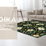 Ultra Soft Area Rug, Non Slip, Stain Resistant, Washable Area Rugs for Living Room, Bedroom, Artistic Colorful Petal Display(White)