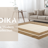 Elegant Geometric Border Arrangement(Beige)