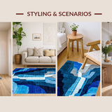 Chic Abstract Cascade Design(Blue)