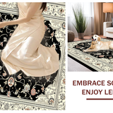 Striking Black and Ivory Trellis(Black)