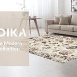 Chic Vintage Distressed Floral Design(Beige)