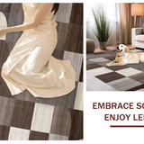Ultra Soft Area Rug, Non Slip, Stain Resistant, Washable Area Rugs for Living Room, Bedroom, Luxurious Vintage-Inspired Geometric Theme(Brown)
