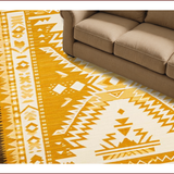 Ultra Soft Area Rug, Non Slip, Stain Resistant, Washable Area Rugs for Living Room, Bedroom, Vibrant Southwest Geometric Fusion(Gold)