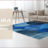 Ultra Soft Area Rug, Non Slip, Stain Resistant, Washable Area Rugs for Living Room, Bedroom, Boho Abstract Non-Slip Bedroom Rug(Blue)