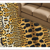 Ultra Soft Area Rug, Non Slip, Stain Resistant, Washable Area Rugs for Living Room, Bedroom, Tiger Pattern Dormitory Floor Mat with Plush Flannel(Beige)