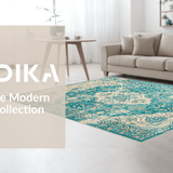 Luxurious Aqua Medallion Design(Blue)