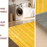 Ultra Soft Area Rug, Non Slip, Stain Resistant, Washable Area Rugs for Living Room, Bedroom, Chic Vibrant Coastal Aesthetic(Gold)