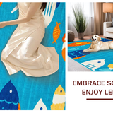 Cute Fish Print Decorative Runner(Blue)