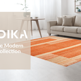 Ultra Soft Area Rug, Non Slip, Stain Resistant, Washable Area Rugs for Living Room, Bedroom, Sophisticated Simple Color Statement(Orange)