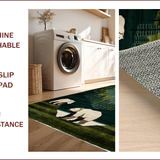 Ultra Soft Area Rug, Non Slip, Stain Resistant, Washable Area Rugs for Living Room, Bedroom, Vintage Cabin Scenic Patterns(Gray)