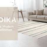 Ultra Soft Area Rug, Non Slip, Stain Resistant, Washable Area Rugs for Living Room, Bedroom, Rustic Toned Striped Texture(Gray)