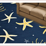 Ultra Soft Area Rug, Non Slip, Stain Resistant, Washable Area Rugs for Living Room, Bedroom, Eclectic Bright Color Splash Design(Blue)