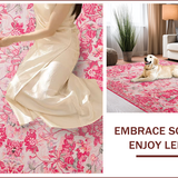 Ultra Soft Area Rug, Non Slip, Stain Resistant, Washable Area Rugs for Living Room, Bedroom, Coquette Pink Tiled Motif(Pink)
