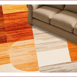 Ultra Soft Area Rug, Non Slip, Stain Resistant, Washable Area Rugs for Living Room, Bedroom, Washable Entryway Sun Print Minimalist Area Rug(Orange)