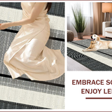 Ultra Soft Area Rug, Non Slip, Stain Resistant, Washable Area Rugs for Living Room, Bedroom, Chic Monochrome Diamond Motif(Gray)
