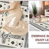 Ultra Soft Area Rug, Non Slip, Stain Resistant, Washable Area Rugs for Living Room, Bedroom, Indoor Performance High-Traffic(Black)