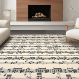 Ultra Soft Area Rug, Non Slip, Stain Resistant, Washable Area Rugs for Living Room, Bedroom, Stylish Monochrome Harmonic Composition(Black)
