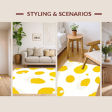 Ultra Soft Area Rug, Non Slip, Stain Resistant, Washable Area Rugs for Living Room, Bedroom, Cute Whimsical Home Element(Yellow)