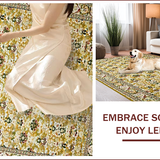 Ultra Soft Area Rug, Non Slip, Stain Resistant, Washable Area Rugs for Living Room, Bedroom, Rustic Earthy Floral Aesthetics(Beige)