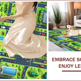 Ultra Soft Area Rug, Non Slip, Stain Resistant, Washable Area Rugs for Living Room, Bedroom, Multi Color Educational Playmat for Kids(Green)