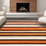Ultra Soft Area Rug, Non Slip, Stain Resistant, Washable Area Rugs for Living Room, Bedroom, Vibrant Cozy Meditative Layer(Orange)