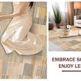Ultra Soft Area Rug, Non Slip, Stain Resistant, Washable Area Rugs for Living Room, Bedroom, Artful Rustic Geometric Appeal(Beige)