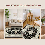 Striking Black and Ivory Trellis(Black)