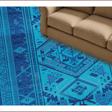 Ultra Soft Area Rug, Non Slip, Stain Resistant, Washable Area Rugs for Living Room, Bedroom, Boho Traditional Non-Shedding(Blue)
