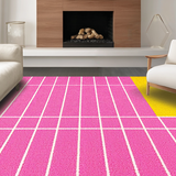 Ultra Soft Area Rug, Non Slip, Stain Resistant, Washable Area Rugs for Living Room, Bedroom, Playful Pastel Hopscotch Aesthetic(Pink)
