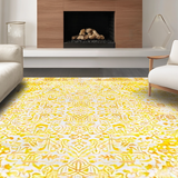 Ultra Soft Area Rug, Non Slip, Stain Resistant, Washable Area Rugs for Living Room, Bedroom, Warm Earthy Distressed Pattern(Yellow)
