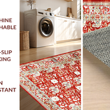 Vibrant Khaki Tiled(Red)