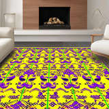 Ultra Soft Area Rug, Non Slip, Stain Resistant, Washable Area Rugs for Living Room, Bedroom, Striking Yellow Carnival Theme(Yellow)