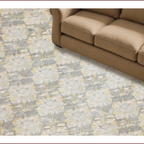 Ultra Soft Area Rug, Non Slip, Stain Resistant, Washable Area Rugs for Living Room, Bedroom, Rustic Earthy Toned Vine Motif(Gray)