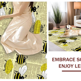 Ultra Soft Area Rug, Non Slip, Stain Resistant, Washable Area Rugs for Living Room, Bedroom, Fluffy Soft Transitional Design(Yellow)