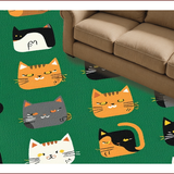 Ultra Soft Area Rug, Non Slip, Stain Resistant, Washable Area Rugs for Living Room, Bedroom, Charming Cartoon Animal Aesthetic(Green)