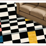 Modern Geometric Checkered Elegance(Black)