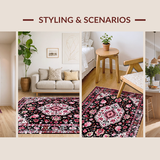 Elegant Distressed Patterned Motif(Black)