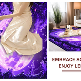 Ultra Soft Area Rug, Non Slip, Stain Resistant, Washable Area Rugs for Living Room, Bedroom, Lush Floral Fantasy Tapestry Style(Purple)