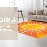 Ultra Soft Area Rug, Non Slip, Stain Resistant, Washable Area Rugs for Living Room, Bedroom, Dynamic Modern Sunny Vibe(Yellow)
