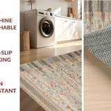 Ultra Soft Area Rug, Non Slip, Stain Resistant, Washable Area Rugs for Living Room, Bedroom, Rustic Earth Toned Animal Pattern(Gray)