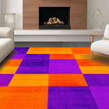 Ultra Soft Area Rug, Non Slip, Stain Resistant, Washable Area Rugs for Living Room, Bedroom, Artistic Energetic Motion Elements(Purple)