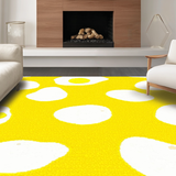 Ultra Soft Area Rug, Non Slip, Stain Resistant, Washable Area Rugs for Living Room, Bedroom, Playful Yellow Accented Aesthetic(Yellow)