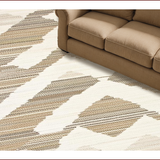 Ultra Soft Area Rug, Non Slip, Stain Resistant, Washable Area Rugs for Living Room, Bedroom, Chic Neutral Toned Geometric Style(Beige)