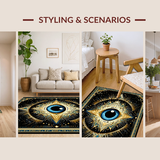 Vibrant Blue Tiled Motif(Black)