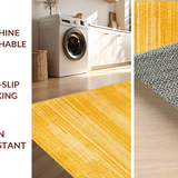 Ultra Soft Area Rug, Non Slip, Stain Resistant, Washable Area Rugs for Living Room, Bedroom, Sleek Casual Shaggy Essence(Yellow)