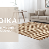 Ultra Soft Area Rug, Non Slip, Stain Resistant, Washable Area Rugs for Living Room, Bedroom, Sophisticated Warm Tones Geometry(Beige)