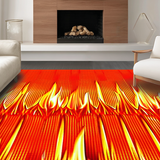 Ultra Soft Area Rug, Non Slip, Stain Resistant, Washable Area Rugs for Living Room, Bedroom, Lively Lava Flow Visual Experience(Orange)