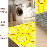 Ultra Soft Area Rug, Non Slip, Stain Resistant, Washable Area Rugs for Living Room, Bedroom, Charming Fruit-Inspired Motif(Yellow)