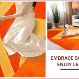 Ultra Soft Area Rug, Non Slip, Stain Resistant, Washable Area Rugs for Living Room, Bedroom, Durable Modern Orange Entryway Accent Carpet(Orange)